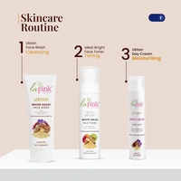 La Pink Natural La Pink  Cream Ubtan White Haldi Night 50g with Kesar, Sandalwood & Cactus Flower Extract | Fades Tan, Blemishes & Dark Spots | Microplastic-Free Night Repair Formula