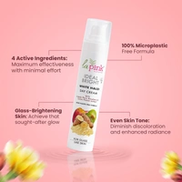 La Pink Natural La Pink  Day Cream Ideal Bright White Haldi 15gm with SPF15 Sun Protection | Brightening & Hydrating | Kakadu Plum, Raspberry & Cactus Flower Extract | 100% Microplastic-Free |All Skin Types