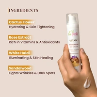 La Pink Natural La Pink  Day Cream Ubtan White Haldi 50g with Kesar, Sandalwood & Rose Extract | Fades Tan & Blemishes | Skin Brightening | Microplastic Free Daily Formula