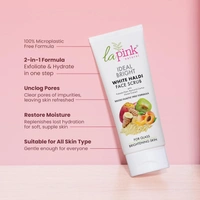 La Pink Natural La Pink Face Scrub Ideal Bright White Haldi 100g | Kakadu Plum, Apricot & Cactus Flower Extract | Deep Cleansing & Brightening | 100% Microplastic-Free | All Skin Types