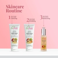 La Pink Natural La Pink Face Scrub Ideal Bright White Haldi 100g | Kakadu Plum, Apricot & Cactus Flower Extract | Deep Cleansing & Brightening | 100% Microplastic-Free | All Skin Types