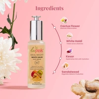 La Pink Natural La Pink Face Serum Ideal Bright White Haldi 5ml | Kakadu Plum & Lettuce | Lightens & Evens Tone & Bright Radiant Skin | 100% Microplastic-Free & lass-Like Skin  | All Skin Types