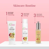 La Pink Natural La Pink Face Wash Ideal Bright White Haldi 100ml, Boosts Radiance | Reduces Pigmentation & Dark Spots | Hydrating & Soap-Free | Kakadu Plum, Mulberry & Cactus Flower | All Skin Types