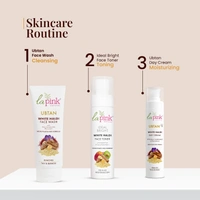 La Pink Natural La Pink Face Wash Ubtan White Haldi 200ml with Kesar, Sandalwood & Rose Extract | Micro Plastic Free Formula | Remove Tan & Blemish | Brightening, Cleansing & Nourishing Care
