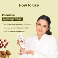 La Pink Natural La Pink Face Wash Young Forever White Haldi 100ml with Cranberry, Bakuchi & Mulethi Extract | Boosts Radiance & Reduces Fine Lines | Gentle Cleansing | Microplastic-Free Formula