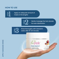 La Pink Natural La Pink Hair Mask Color Protect with Quinoa Protein 200g | White Haldi, Pomegranate & Blueberry | Microplastic-Free | Enhances Color Vibrancy & Controls Hair Fall