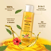 La Pink Natural La Pink Hair Oil Methi Dana 8-in-1 150ml | White Haldi, Bhringraj, Kadi Patta, Hibiscus & Onion | Microplastic-Free Formula |  Enhances Color Vibrancy & Controls Hair Fall