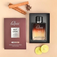 La Pink Hot Look Luxury Pure Perfume for Men 100ml | Leather, Woody, Ozonic, Fresh Spicy, Animalic, Aromatic & Aquatic Floral Citrus Green Notes | Long-Lasting Scent