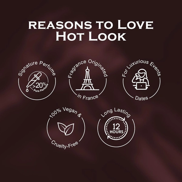 La Pink Hot Look Luxury Pure Perfume for Men 8ml | Leather, Woody, Ozonic, Fresh Spicy, Animalic, Aromatic & Aquatic Floral Citrus Green Notes | Long-Lasting Scent