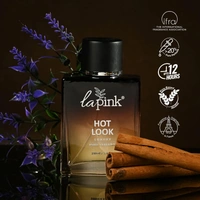 La Pink Hot Look Luxury Pure Perfume for Men 100ml | Leather, Woody, Ozonic, Fresh Spicy, Animalic, Aromatic & Aquatic Floral Citrus Green Notes | Long-Lasting Scent