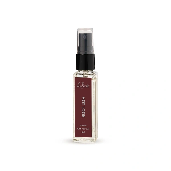 La Pink Hot Look Luxury Pure Perfume for Men 8ml | Leather, Woody, Ozonic, Fresh Spicy, Animalic, Aromatic & Aquatic Floral Citrus Green Notes | Long-Lasting Scent