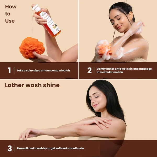 La Pink Natural La Pink Lily Blossom Shower Gel 250ml | White Haldi, Lily & Daisy Flower, Avocado & Juniper Berry Oil | Calming, Smoothing | Microplastic-Free, Skin-Friendly Formula