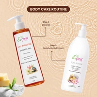 La Pink Natural La Pink Lily Blossom Shower Gel 250ml | White Haldi, Lily & Daisy Flower, Avocado & Juniper Berry Oil | Calming, Smoothing | Microplastic-Free, Skin-Friendly Formula