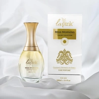 La Pink Miss Morning Luxury Pure Perfume for Women 100ml | White Floral, Warm Spicy, Vanilla & Cacao| Amber, Woody, Tuberose, Almond Powdery Notes