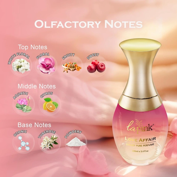 La Pink Miss Morning Luxury Pure Perfume for Women 100ml | White Floral tuberose, Woody yellow Floral & Citrus Sweet notes | Long Lasting | Natural & Elegant Scent