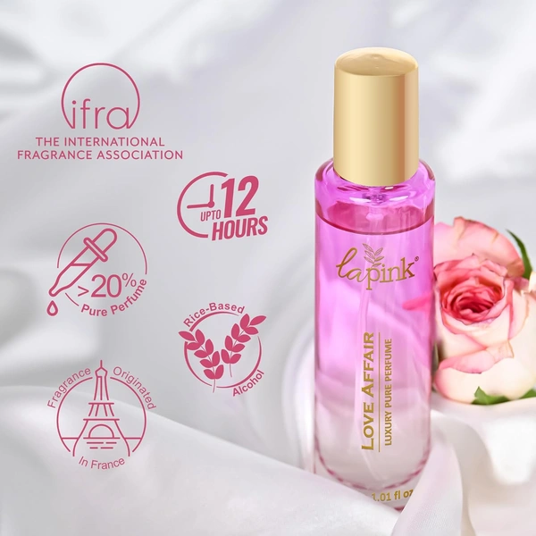 La Pink Miss Morning Luxury Pure Perfume for Women 8ml | White Floral tuberose, Woody yellow Floral & Citrus Sweet notes | Long Lasting | Natural & Elegant Scent
