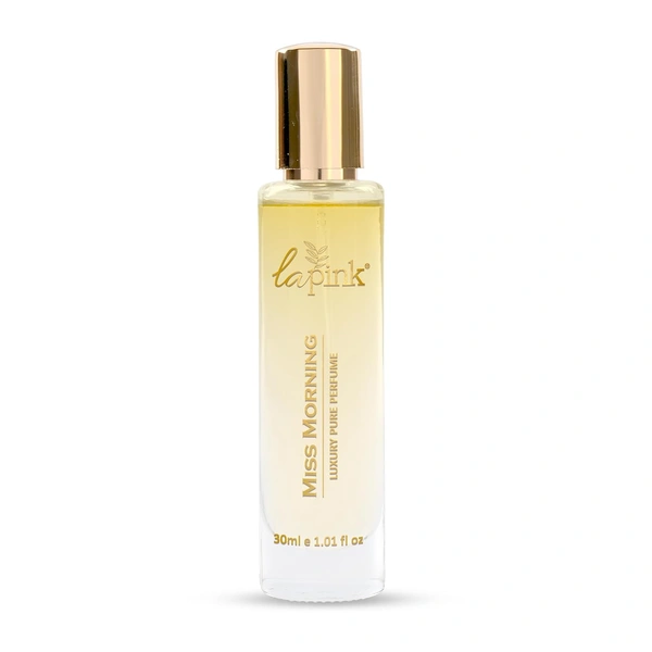 La Pink Miss Morning Luxury Pure Perfume for Women 30ml | White Floral, Warm Spicy, Vanilla & Cacao| Amber, Woody, Tuberose, Almond Powdery Notes