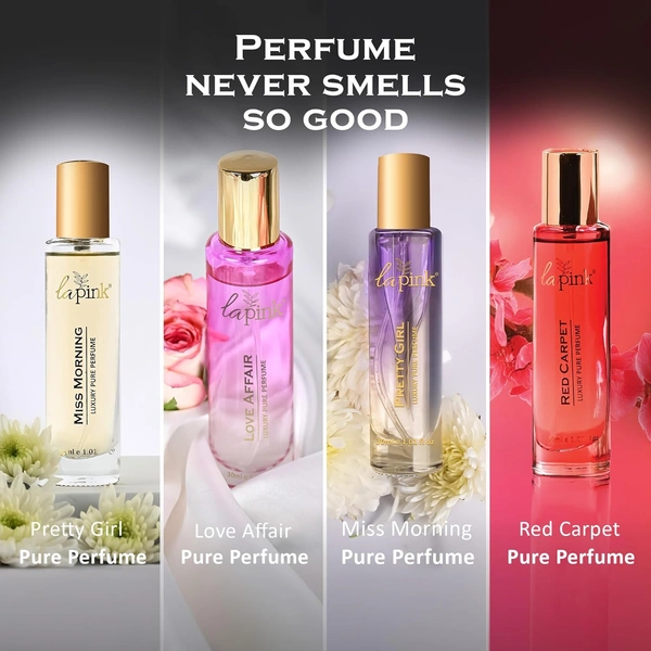 La Pink Miss Morning Luxury Pure Perfume for Women 30ml | White Floral tuberose, Woody yellow Floral & Citrus Sweet notes | Long Lasting | Natural & Elegant Scent