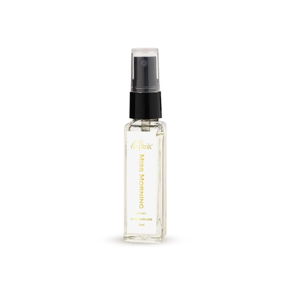 La Pink Miss Morning Luxury Pure Perfume for Women 8ml | White Floral, Warm Spicy, Vanilla & Cacao| Amber, Woody, Tuberose, Almond Powdery Notes