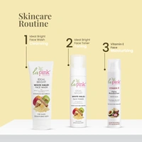 La Pink Natural Face Moisturiser Vitamin E with white haldi 50g| Kokum Butter, Shea Butter, Avocado & Licorice Extract for Glow Booster & Skin Moisturiser | Micro Plastic Free Formula