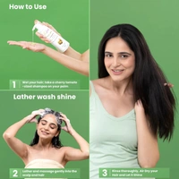 La Pink Natural La Pink Olive & Argen Sampoo 250ml | White Haldi, Olive, Argen & Avocado | Microplastic-Free Formula |  Smooth Shine & Frizz Free Hair