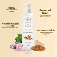 La Pink Natural La Pink Sampoo Methi Dana 8-in-1 250ml | White Haldi, Bhringraj, Kadi Patta, Hibiscus & Onion | Microplastic-Free Formula |  Hair Fall Control Volume Booster