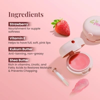 La Pink Natural La Pink Strawberry Tinted Lip Balm 15g with Shea & Kokum Butter | Deep Nourishment & Hydration | Soft & Smooth Lips | 100% Microplastic-Free| Shiny & Natural Tint