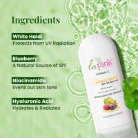 La Pink Natural La pink Sunscreen with White Haldi & Vitamin C 50g | SPF 50 PA++++ Protection | Extract Kakadu Plum, Blueberry & Rospberry | Micro Plastic Free Formula