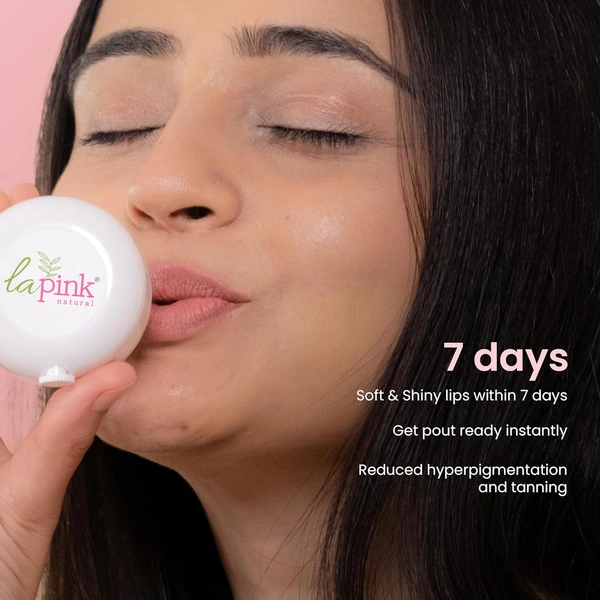 La Pink Natural La Pink Vanilla Tinted Lip Balm 15g with Shea & Licorice Oil & Vitamine E | Deep Nourishment & Hydration | Soft & Smooth Lips | 100% Microplastic-Free| Shiny & Hydrate Tint