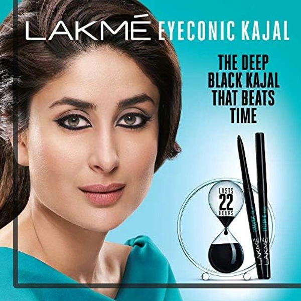 Lakme 9 to 5 Eyeconic Kajal, Turquoise Matte Finish, Waterproof & Smudge-Proof | 24H Long-Lasting | Smooth Glide, Intense Pigment, Vibrant Pop of Color for Bold Eye Looks