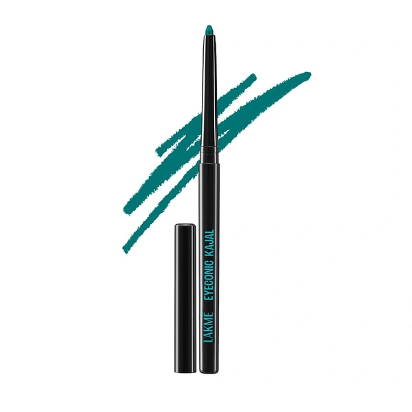 Lakme 9 to 5 Eyeconic Kajal, Turquoise Matte Finish, Waterproof & Smudge-Proof | 24H Long-Lasting | Smooth Glide, Intense Pigment, Vibrant Pop of Color for Bold Eye Looks