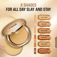 Lakme 9 to 5 Primer + Matte Powder Foundation Compact 9g, Rose Silk | Covers Blemishes & Lightweight | Long Lasting, Smooth Finish & Oil Control
