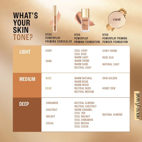 Lakme 9 to 5 Primer + Matte Powder Foundation Compact 9g, Rose Silk | Covers Blemishes & Lightweight | Long Lasting, Smooth Finish & Oil Control