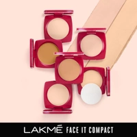 Lakme Forever Matte Compact Powder Natural Beige 9g | Smooth Matte Finish | 12 Hour Oil Control, Even Tone | Lightweight Daily Wear for All Skin Types