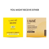Lakme Sun Expert Ultra Matte Compact 7g SPF 40 PA+++ - Oil Control, Sweat Resistant, Smooth Matte Finish with Sun Protection for Daily Use