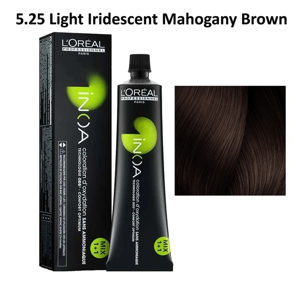 Loreal Professionnel Paris Loreal Professional Inoa 5.25 Color Tube Light Iridescent Mahogany Brown  - 60g