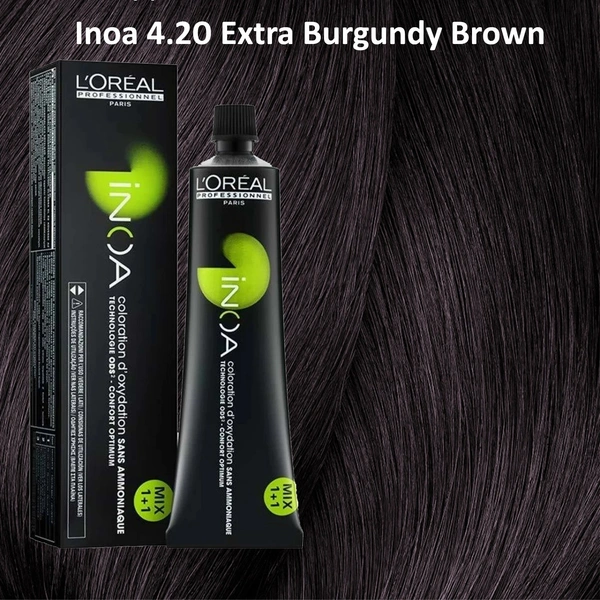 Loreal Professionnel Paris Loreal Professional Inoa 4.20  Color Tube Extra Burgundy Brown - 60g