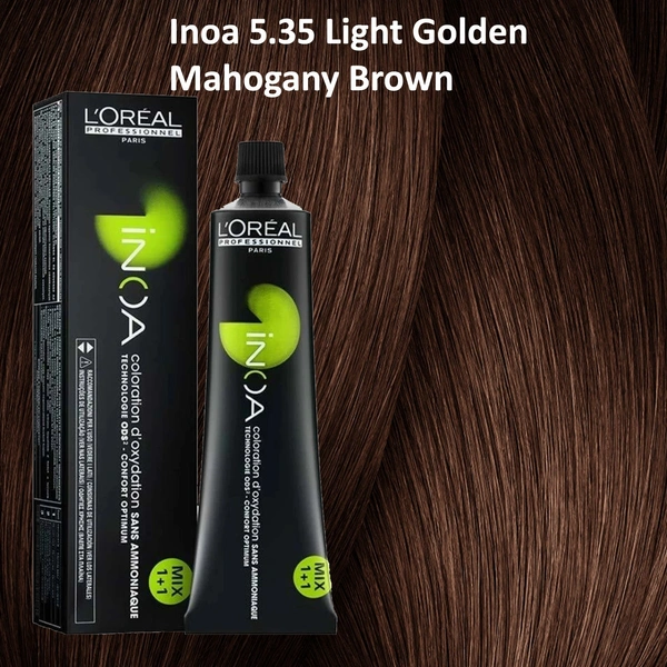 Loreal Professionnel Paris Loreal Professional Inoa 5.35 Color Tube Light Golden Mahogany Brown  - 60g