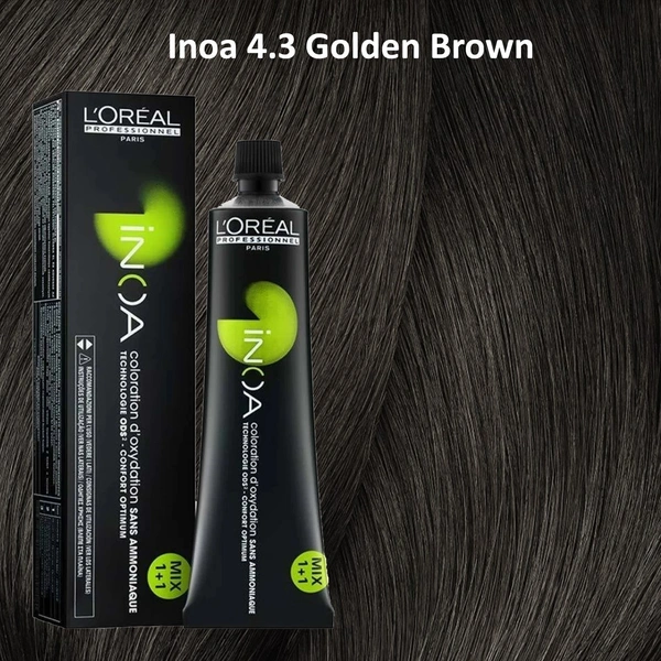 Loreal Professionnel Paris Loreal Professional Inoa 4.3 Color Tube Golden Brown - 60g