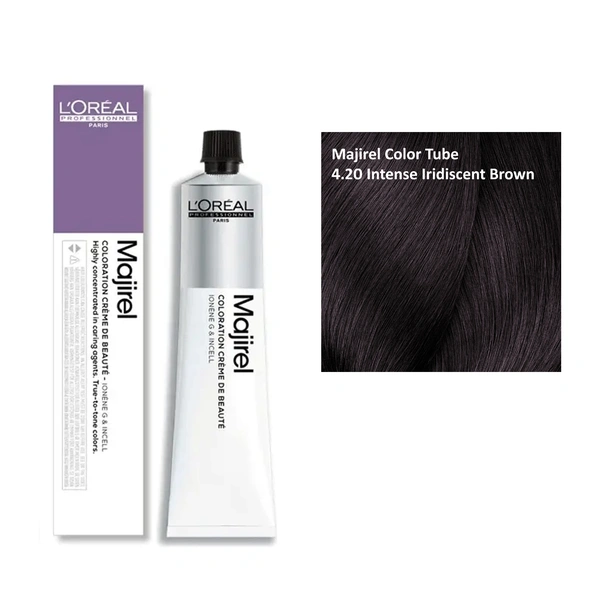 Loreal Professionnel Paris Loreal Professional Majirel Color Tube 4.20 Intense Iridiscent Brown - 49.5g