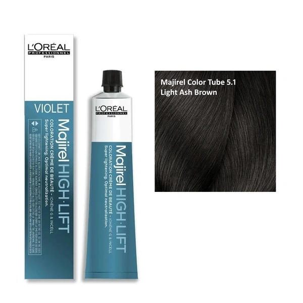 Loreal Professionnel Paris Loreal Professional Majirel Color Tube 5.1 Light Ash Brown - 49.5g