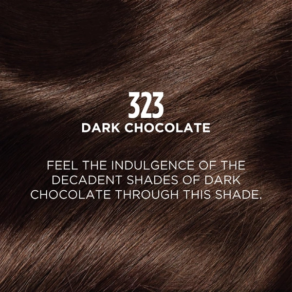 Loreal Paris Casting Creme Gloss  Dark Chocolate 323 Conditioning Hair Color - 87.5g+72ml | No Ammonia | Rich, Ultra Glossy Color | Optical Grey Coverage | Long-Lasting Color| Honey-Infused Conditioner | Salon Like Hair At-home