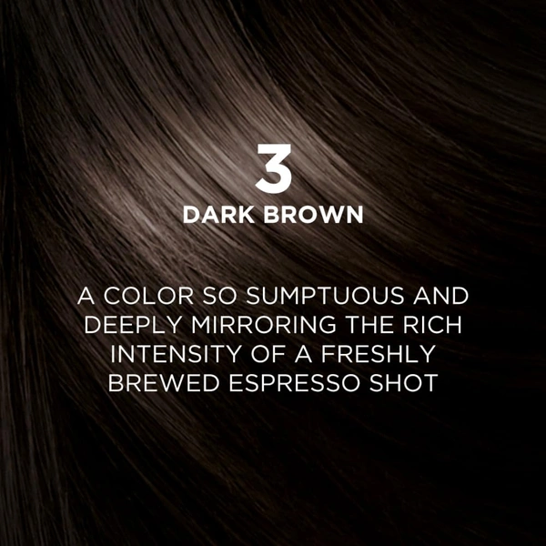 Loreal Paris Excellence Creme  03 Dark Brown | 72ml+100g  | Triple Care Hair Color | 100% Grey Coverage | Long Lasting Color | Permanent Hair Color for Shiny, Healthy Hair | Natural Dark Brown Hair Dye