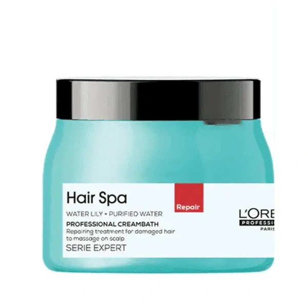 L'Oréal Professionnel Loreal  Professional Hair Spa Repairing Creambath- 490g | Enriched Water Lily & Purified Water | Damaged Hair Treatment | Moisturizing Hair Mask | Frizz Control | Salon-Like Treatment at Home