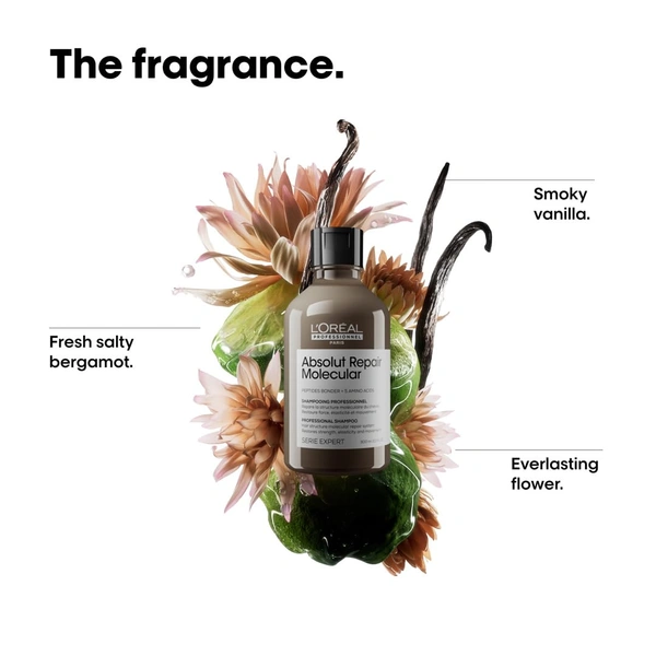 Loreal Professionnel Absolut Repair Molecular Sulfate-Free Shampoo 300ml | Deep Repair Shampoo For Damaged Hair | Professional Hair Strengthening & Repair Care