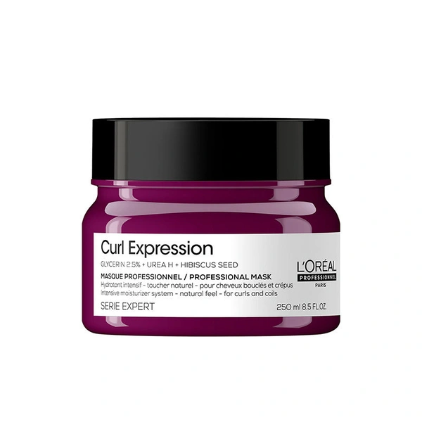 L'Oreal Professionnel Curl Expression Hair Mask 250ml For Curly & Coily Hair | Intense Moisturizing & Hydrating  | Deep Nourishment, Anti Frizz, Shine Boost, Salon Results