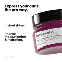 L'Oreal Professionnel Curl Expression Hair Mask 250ml For Curly & Coily Hair | Intense Moisturizing & Hydrating  | Deep Nourishment, Anti Frizz, Shine Boost, Salon Results