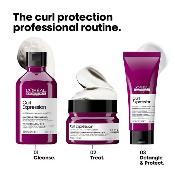 L'Oreal Professionnel Curl Expression Hair Mask 250ml For Curly & Coily Hair | Intense Moisturizing & Hydrating  | Deep Nourishment, Anti Frizz, Shine Boost, Salon Results