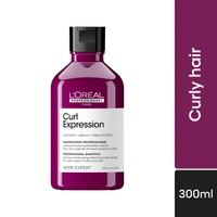 L'Oreal Professionnel Curl Expression Intense Moisturizing Cleansing Shampoo 300ml For Curly & Coily Hair With Glycerin, Urea H & Hibiscus Seed Extract - Deep Hydration