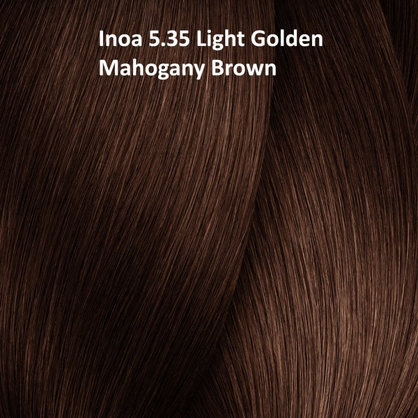 Loreal Professionnel INOA Hair Color 5.35 Light Golden Mahogany Brown 60g Ammonia-Free Permanent Hair Dye Long-Lasting Shine